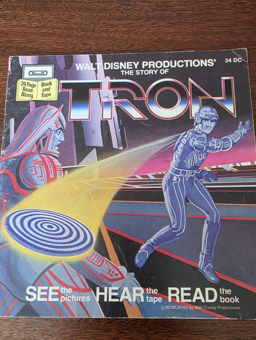 Walt Disney Productions “The Story of Tron" Read Along NO CASSETTE RARE HTF